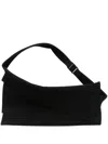 Issey Miyake Overlap Shoulder Bag In Black