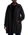 Issey Miyake Padded Pleats Coat In Black