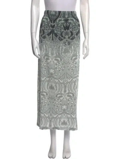 Pre-owned Issey Miyake Paisley Print Midi Length Skirt In Multi
