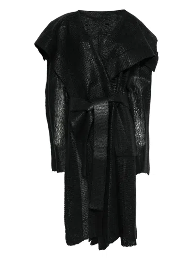 Issey Miyake Panini Coat In Black