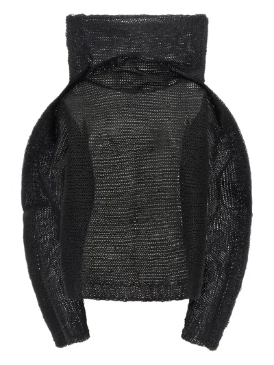 Issey Miyake Panini Top In Black