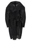 Issey Miyake Panini Trench Coat In Black