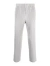 Issey Miyake Plissé-effect Straight-leg Trousers In Light Grey