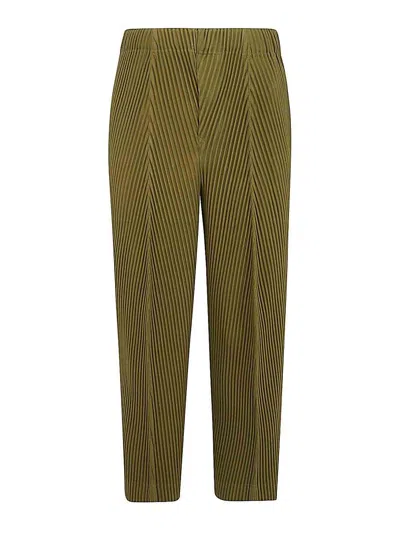 Issey Miyake Pleated Pants In Green