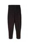 Issey Miyake Pantalone In Poliestere Melanzana  Uomo