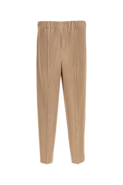 ISSEY MIYAKE ANTIQUED PINK POLYESTER PANT