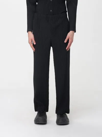 Issey Miyake Ns Black Tailored Straight-leg Knit Trousers