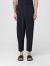 Issey Miyake Navy Blue Polyester Pant
