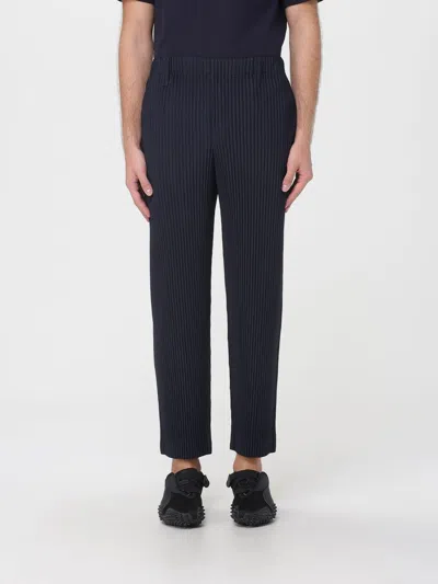 Issey Miyake Pants Homme Plisse'  Men Color Blue In Black