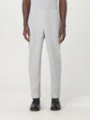 Issey Miyake Mens Core Pleated Straight Leg Trousers In Grau