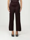Issey Miyake Elastic Waistband Wide Leg Trousers In Brown