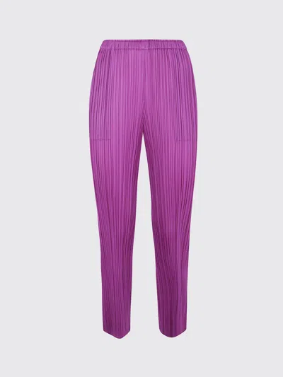 Issey Miyake Pants Pleats Please  Woman Color Fuchsia In Pink