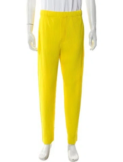 Pre-owned Issey Miyake Pants In Yellow