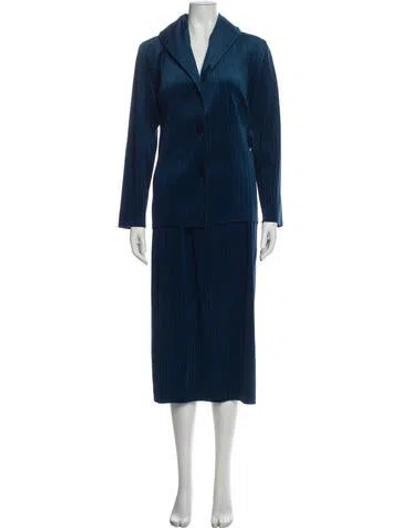 Pre-owned Issey Miyake Pantsuit In Blue