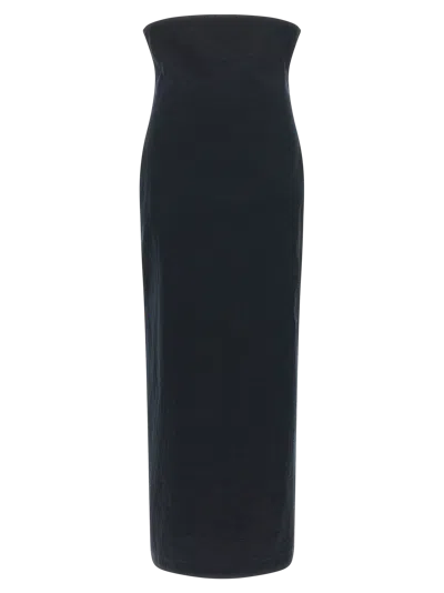Issey Miyake Paper And Cotton Blend Skirt In Black
