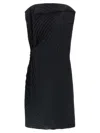 Issey Miyake Paper Bag Pleats Midi Dress In Black
