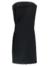 Issey Miyake Paper Bag Pleats Midi Dress In Blue