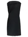 Issey Miyake Paper Bag Pleats Midi Dress In Black