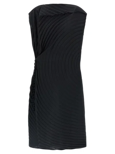 ISSEY MIYAKE PAPER BAG PLEATS DRESSES BLACK
