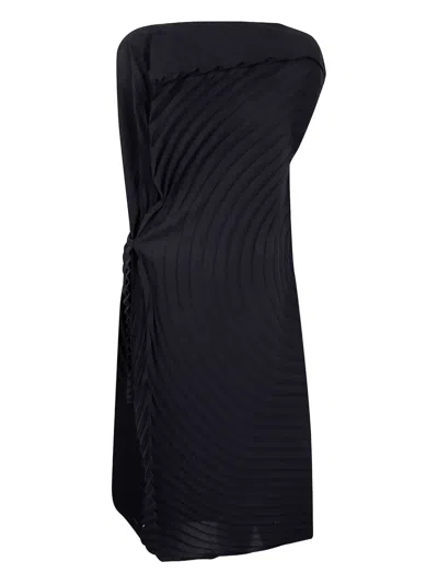 ISSEY MIYAKE PAPER BAG PLEATS MIDI DRESS