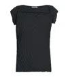 Issey Miyake Paper Bag Pleats Top In Blue