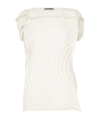 Issey Miyake Paper Bag Pleats In White