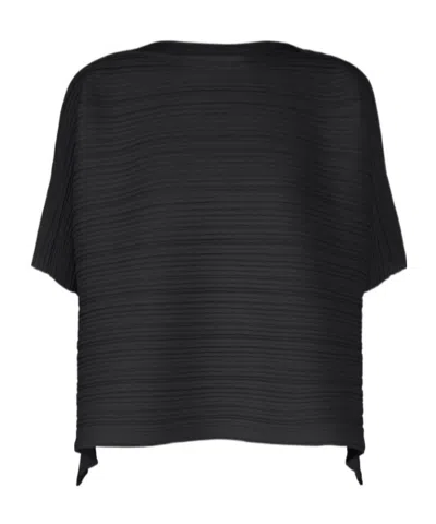 Issey Miyake 'paper Bounce Knit' Shirt In Black