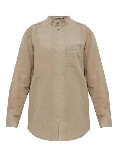 Issey Miyake Paper-esque U Button-up Shirt