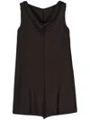 Issey Miyake Paper Like Pleats Mini Dress In Black