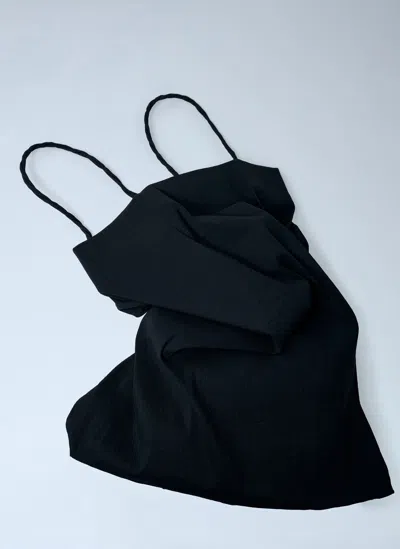 Issey Miyake Paper Tote Bag Top In Black