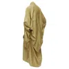 Issey Miyake Parachute Draped Back Trench Coat In Beige