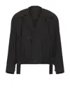 Issey Miyake Black Parachute Blouson Jacket In Black