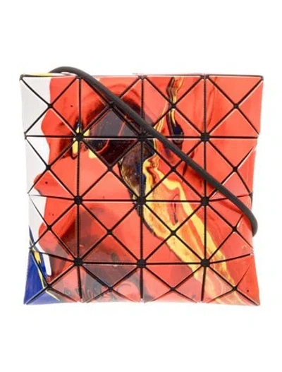 Pre-owned Issey Miyake Patent Leather Bucket Bag In Orange