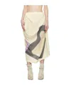 Issey Miyake Off-white Graphic Midi Skirt In Gray