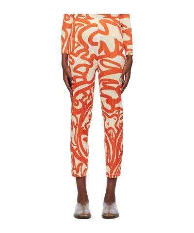 Issey Miyake Pattern Printing Details Casual Pants In Multicolor