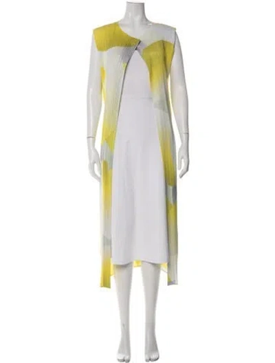 Pre-owned Issey Miyake Patterned Nightgown In Yellow
