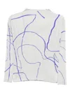 Issey Miyake Pause Graphic Blouse In White