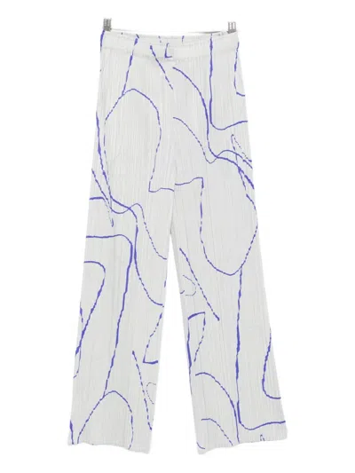 Issey Miyake Pause Pleated Trousers In Gray