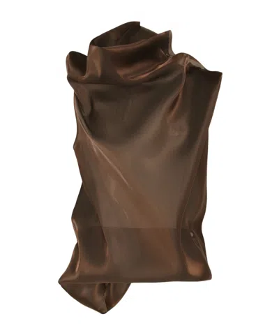 Issey Miyake Pendant Blouse In Brown