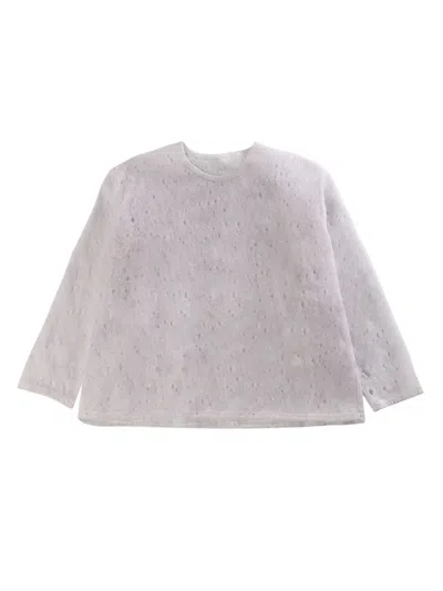 Issey Miyake Perforated-detail T-shirt In Purple