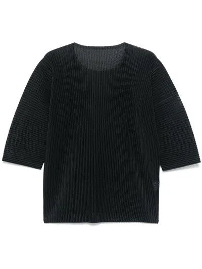 Issey Miyake Perforated T-shirt In Grey