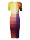 Issey Miyake Multicolor Photon Maxi Dress In Yellow