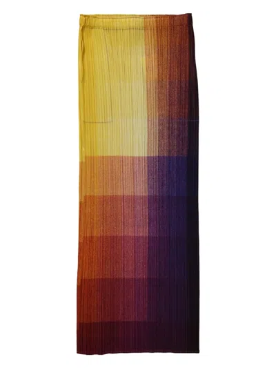 Issey Miyake Photon Skirt In Gelb