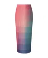 Issey Miyake Pleated Midi Skirt In Pink