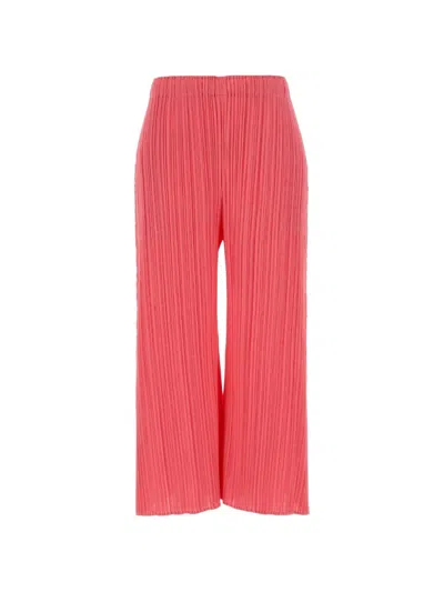 Issey Miyake 플리츠 팬츠 In Pink