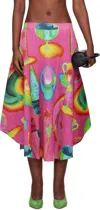 Issey Miyake Thermal Foods Skirt In 22 Pink