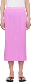 Issey Miyake Pink May Loop Bottoms Midi Skirt