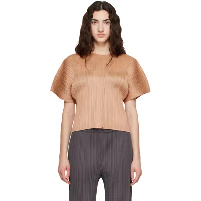 Issey Miyake Pink Monthly Colors June Top In Brown