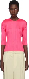 Issey Miyake Pink Monthly Colors March Top In 21 Bright Pink