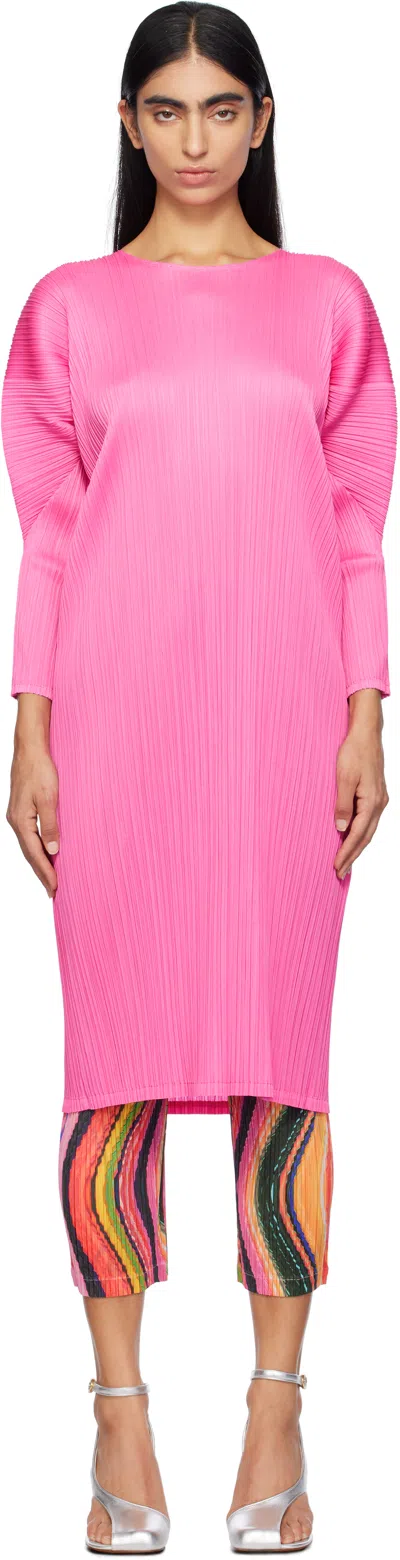 Issey Miyake Pink Monthly Colors October Midi Dress In 22 Pink